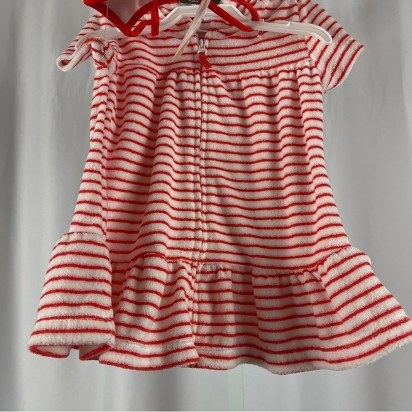 NEW Carter's 6 Months One Piece Swimsuit Bundle Towel Robe Swim Cover Ruffle - Picture 2 of 9